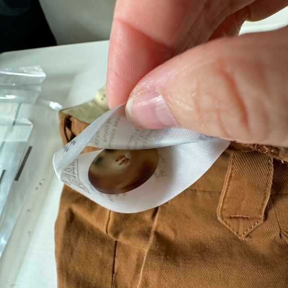 Sezane Rust Brown Pleated Wide Leg Trouser Pants Zip Button Closure 34 / US 2 - Picture 9 of 14